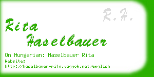 rita haselbauer business card